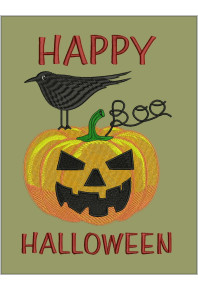 Dec099 - Halloween Boo Pumpkin Garden Flag